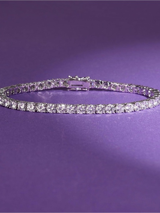 Jewelry - 18K White/Yellow Gold Plated 3mm Cubic Zirconia Tennis Bracelet for Women or Men
